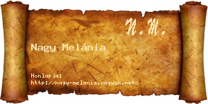 Nagy Melánia névjegykártya