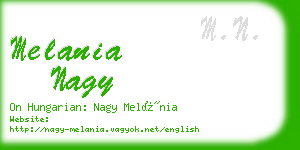 melania nagy business card